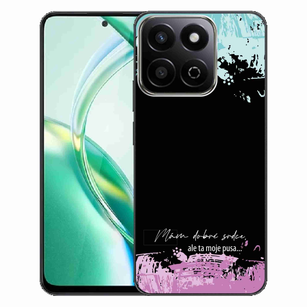 Gelový kryt mmCase na Honor 200 Smart 5G - vtipný text 3 černé pozadí