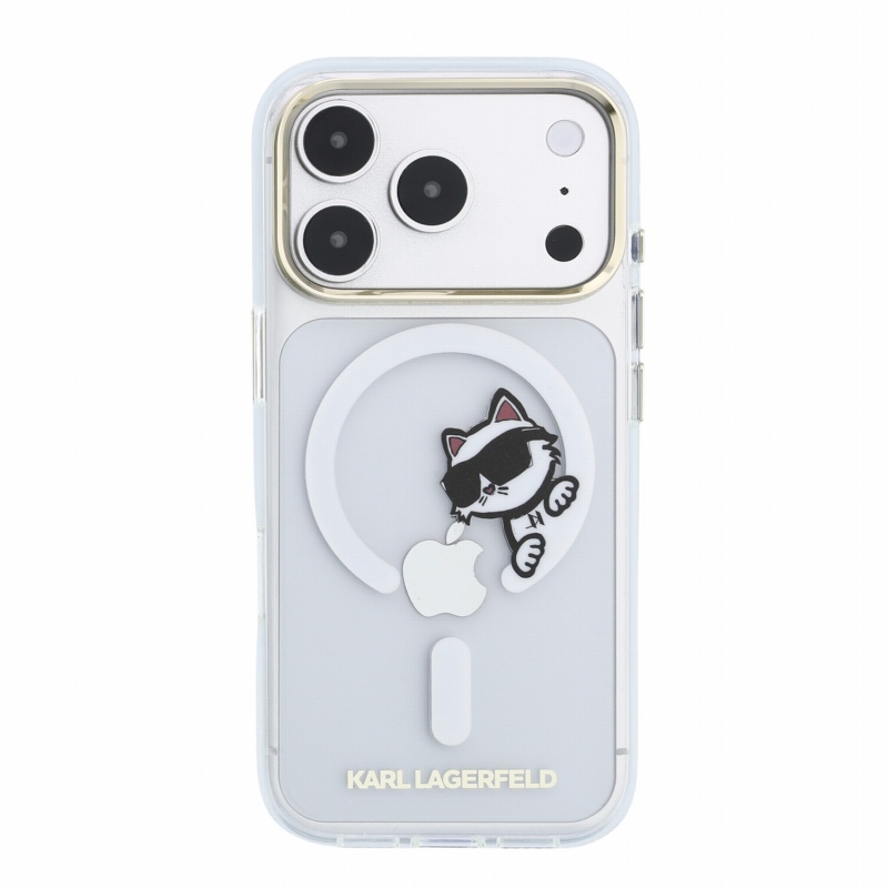Karl Lagerfeld IML Choupette Peekaboo Magsafe Zadní Kryt pro iPhone 18 Pro Transparent