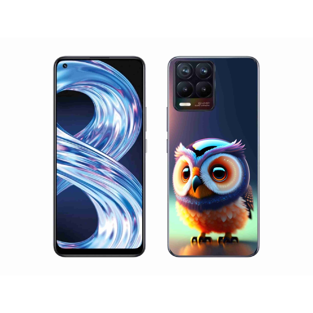 Gelový kryt mmCase na Realme 8 Pro - sovička