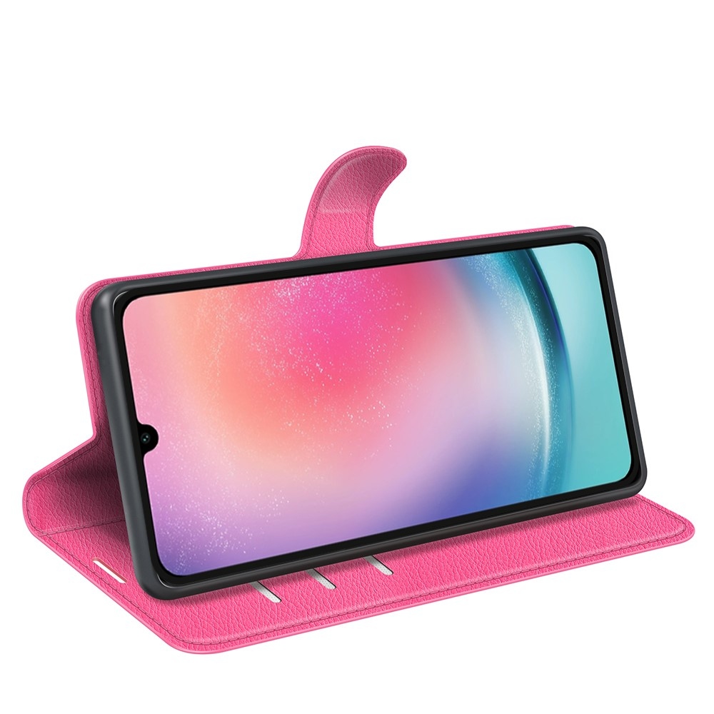 Litchi knížkové pouzdro na Samsung Galaxy A16 4G/5G - rose