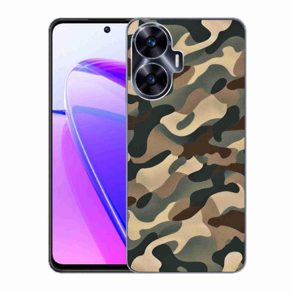 Gelový kryt mmCase na Realme C55 - maskáčový vzor 11
