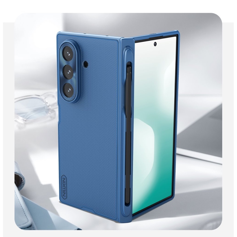 Nillkin Super Frosted FOLD Magnetic Pen Slot Zadní Kryt pro Samsung Galaxy Z Fold 7 Blue