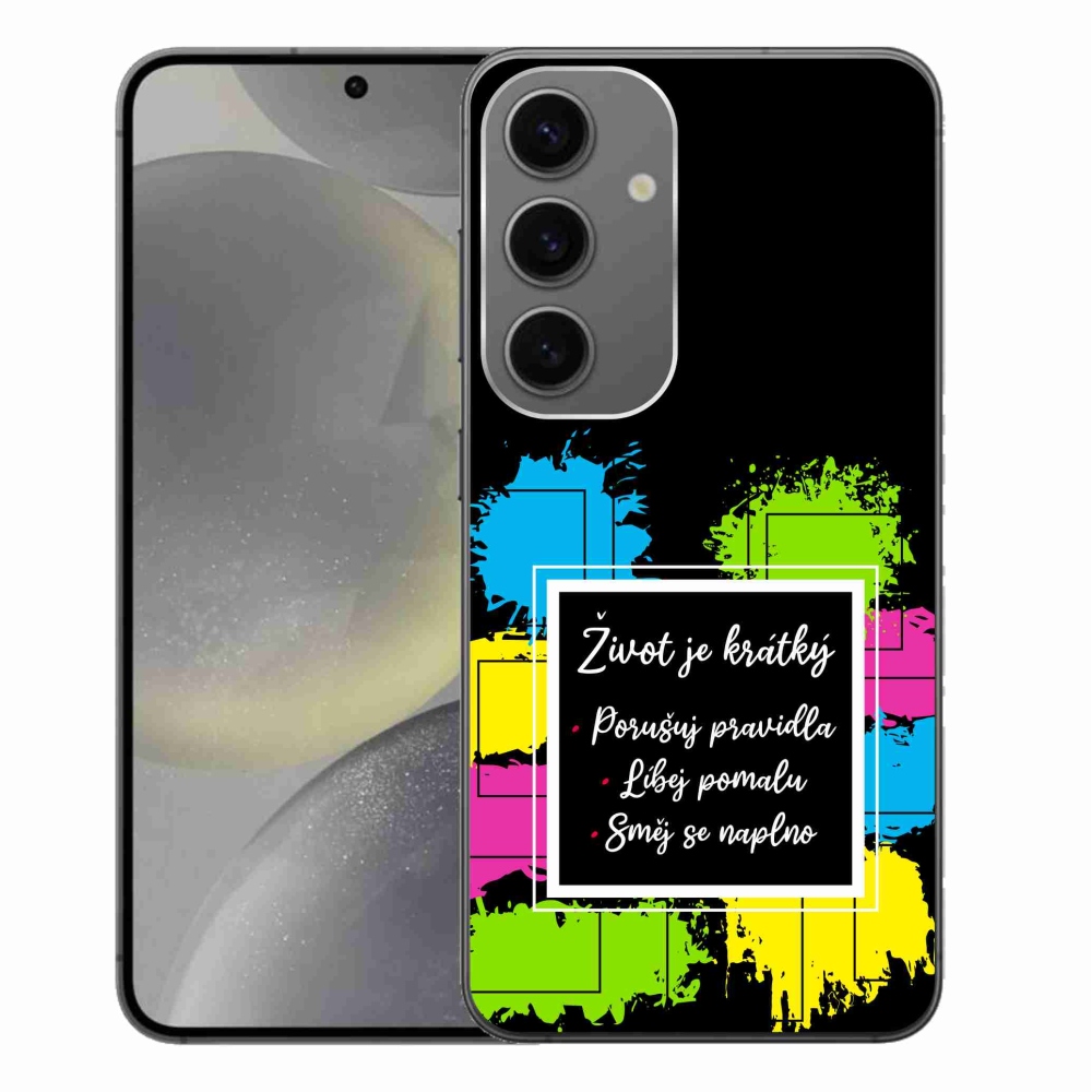 Gelový kryt mmCase na Samsung Galaxy S24+ - citát 5 černé pozadí
