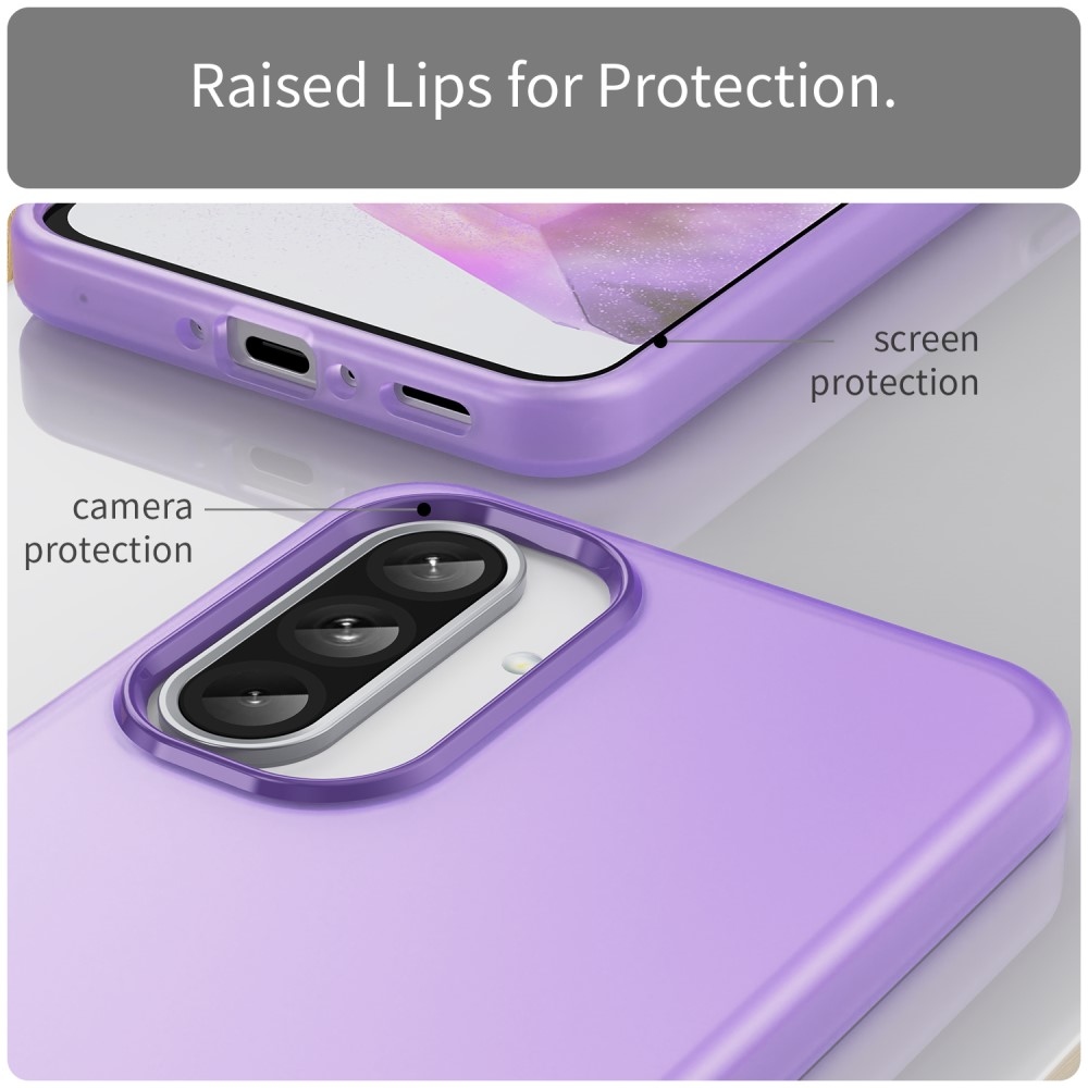 Candys matný gelový obal na Samsung Galaxy A36 5G/A56 5G - fialový