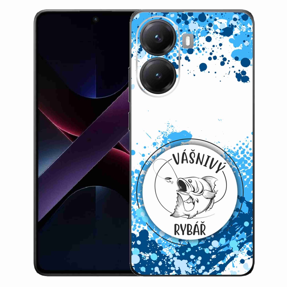 Gelový kryt mmCase na Xiaomi Poco X7 Pro 5G - vášnivý rybář bílé pozadí
