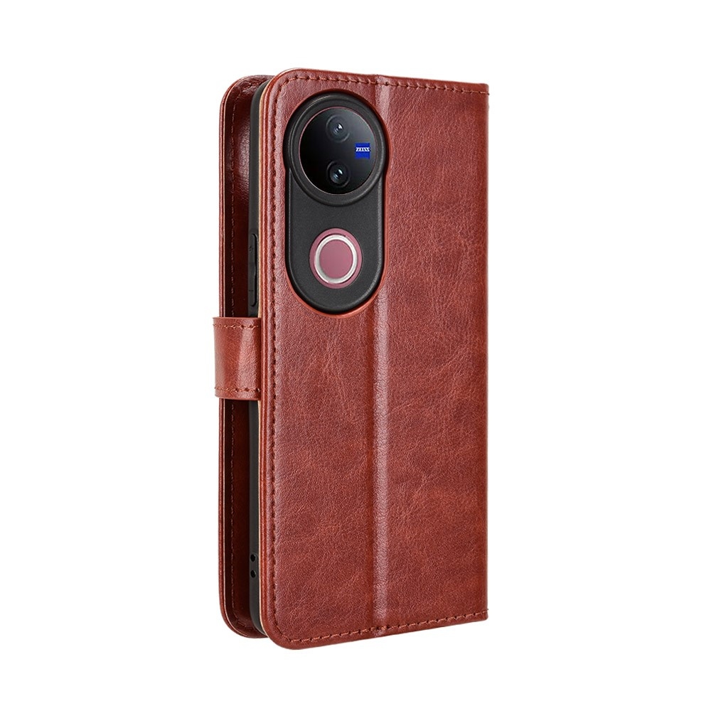 Crazy knížkové pouzdro na Vivo V50 5G - hnědé