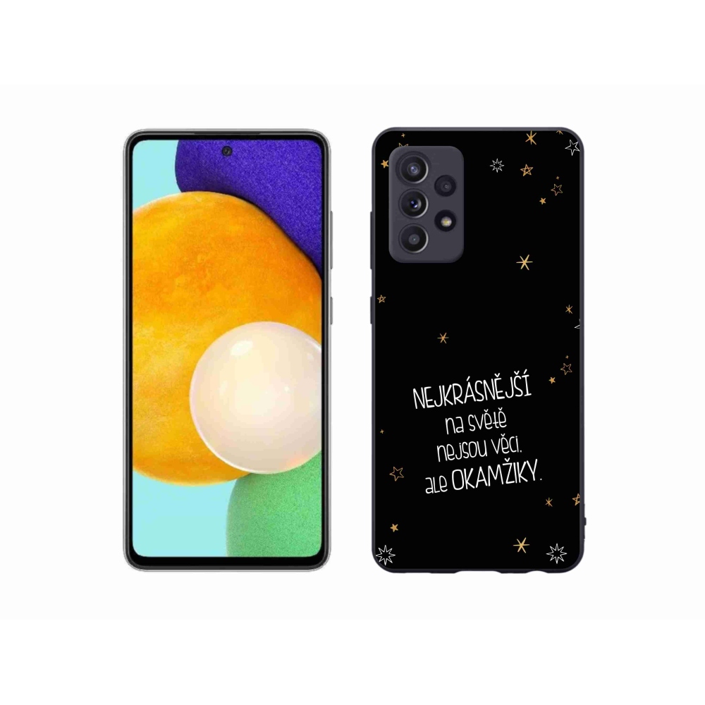 Gelový kryt mmCase na Samsung Galaxy A52/A52 5G - citát 4 černé pozadí