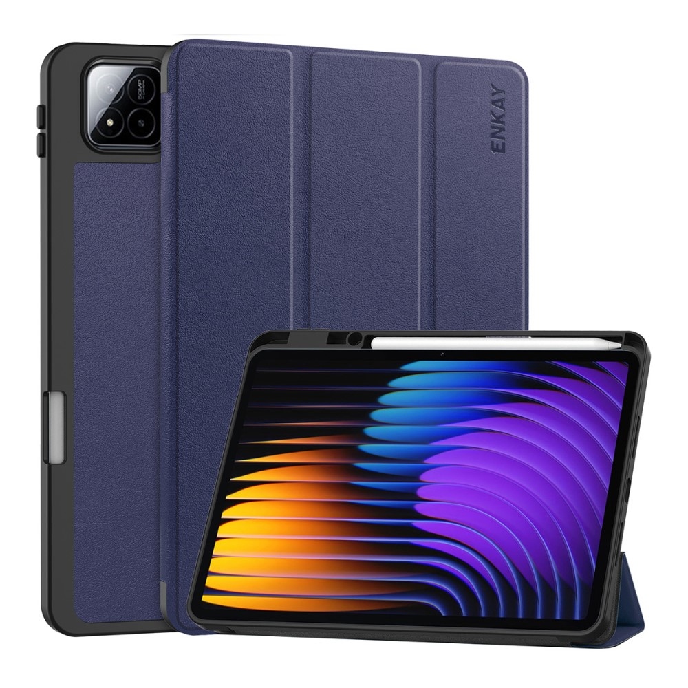 ENK chytré polohovací pouzdro na tablet Xiaomi Pad 7/7 Pro - tmavěmodré