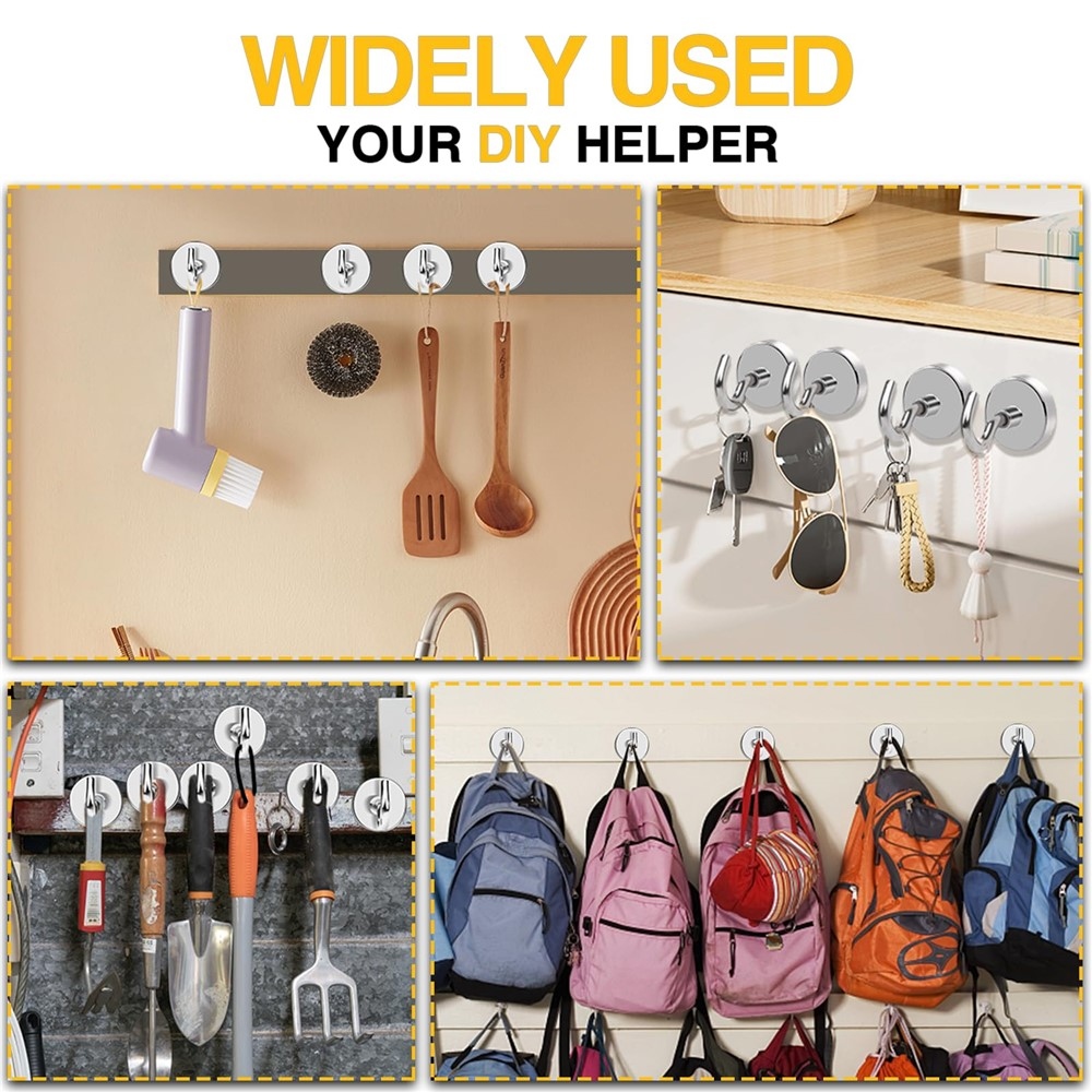 Závěsný ocelový magnetický háček s nosností 12 kg