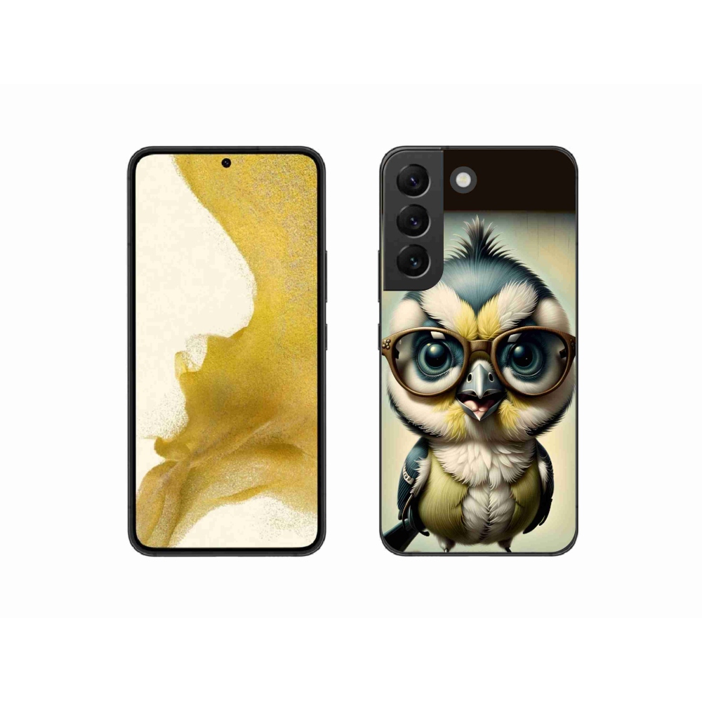 Gelový kryt mmCase na Samsung Galaxy S22 5G - mládě s brýlemi