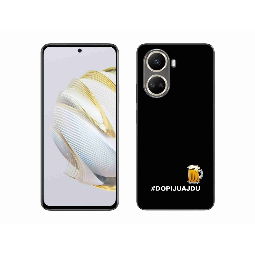 Gelový kryt mmCase na Huawei Nova 10 SE - pivní motiv 1 černé pozadí