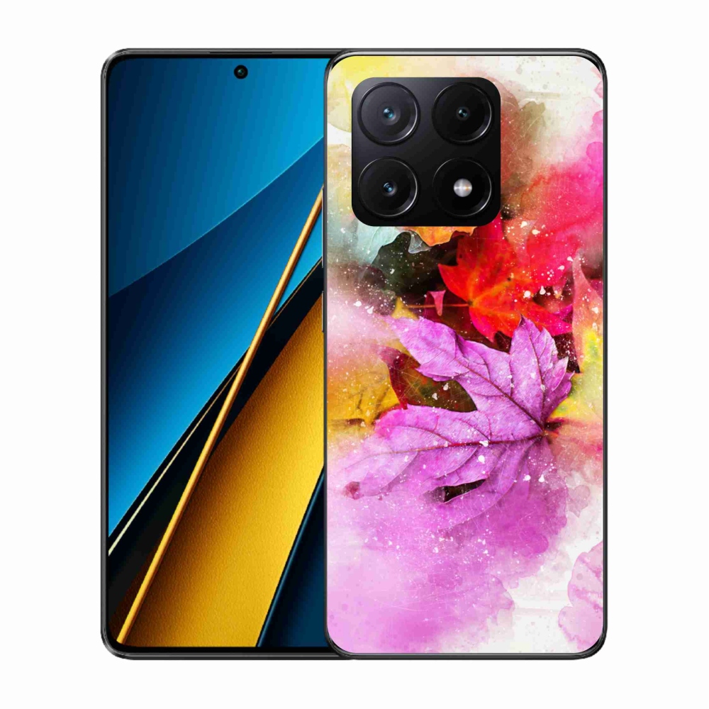 Gelový kryt mmCase na Xiaomi Poco X6 Pro 5G - barevné listy