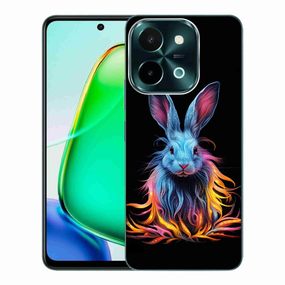 Gelový kryt mmCase na Vivo Y28 - abstraktní zajíc