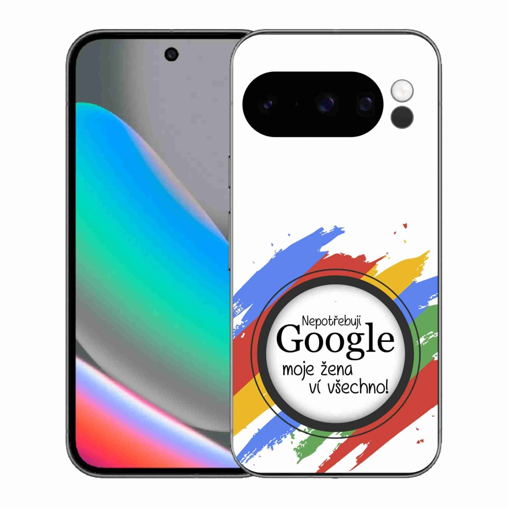 Gelový kryt mmCase na Google Pixel 10 Pro - žena ví všechno bílé pozadí