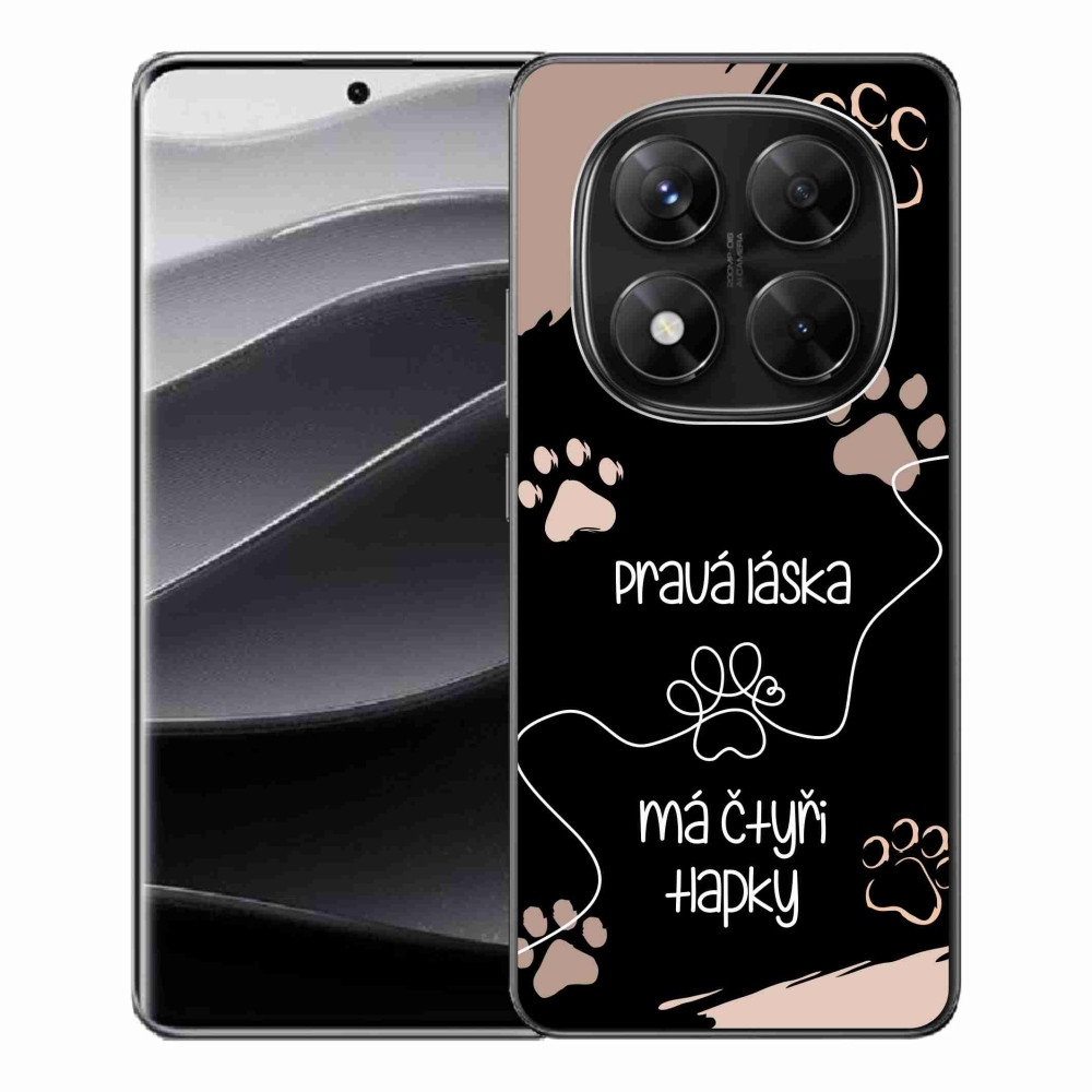 Gelový kryt mmCase na Xiaomi Redmi Note 14 Pro 5G/Poco X7 5G - psí motiv 1 černé pozadí