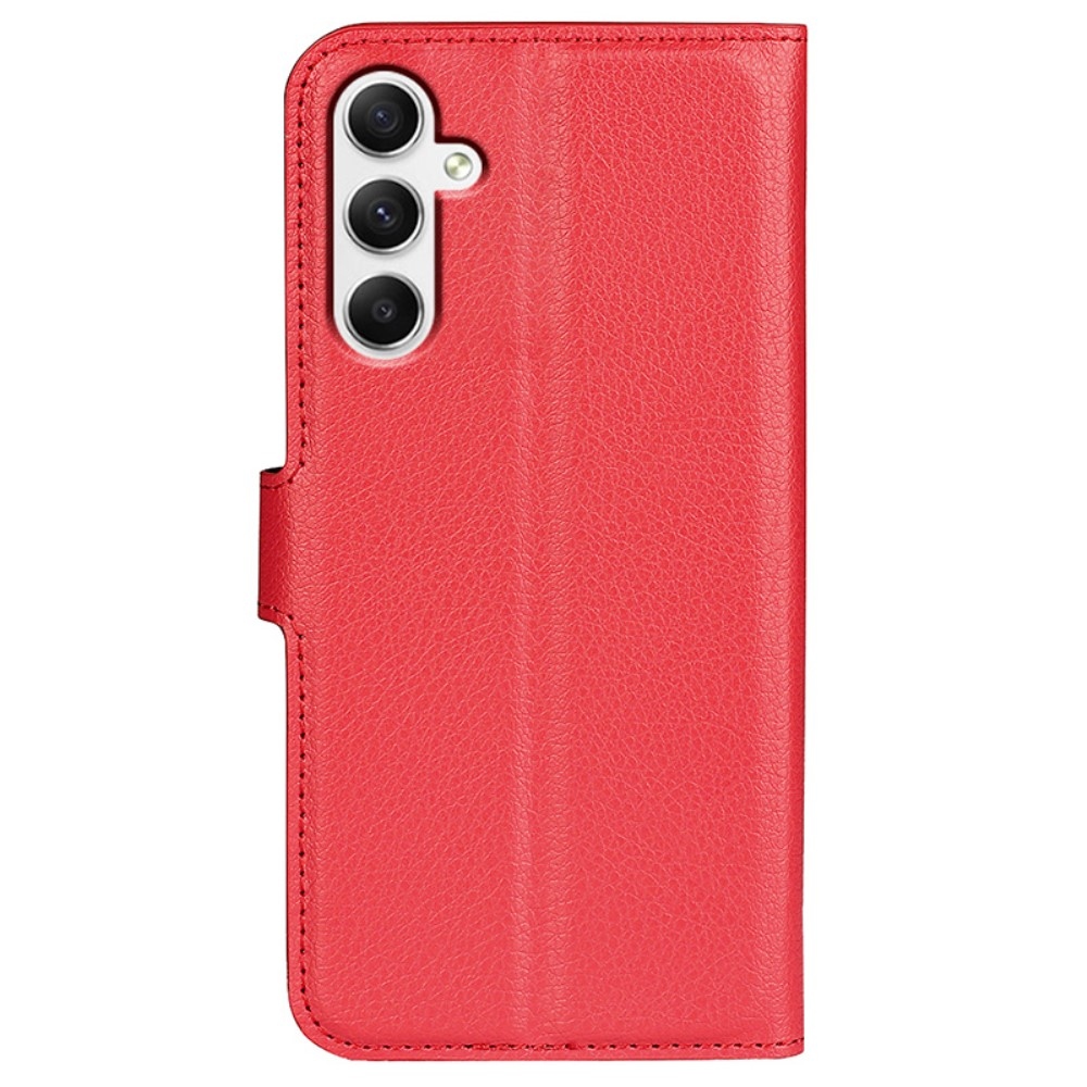 Litchi knížkové pouzdro na Samsung Galaxy A35 5G - červené