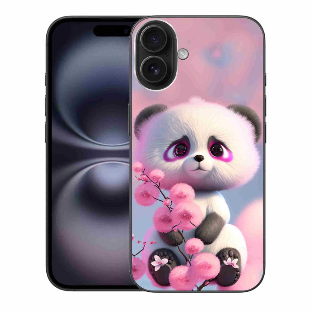 Gelový kryt mmCase na iPhone 16 Plus - roztomilá panda 1