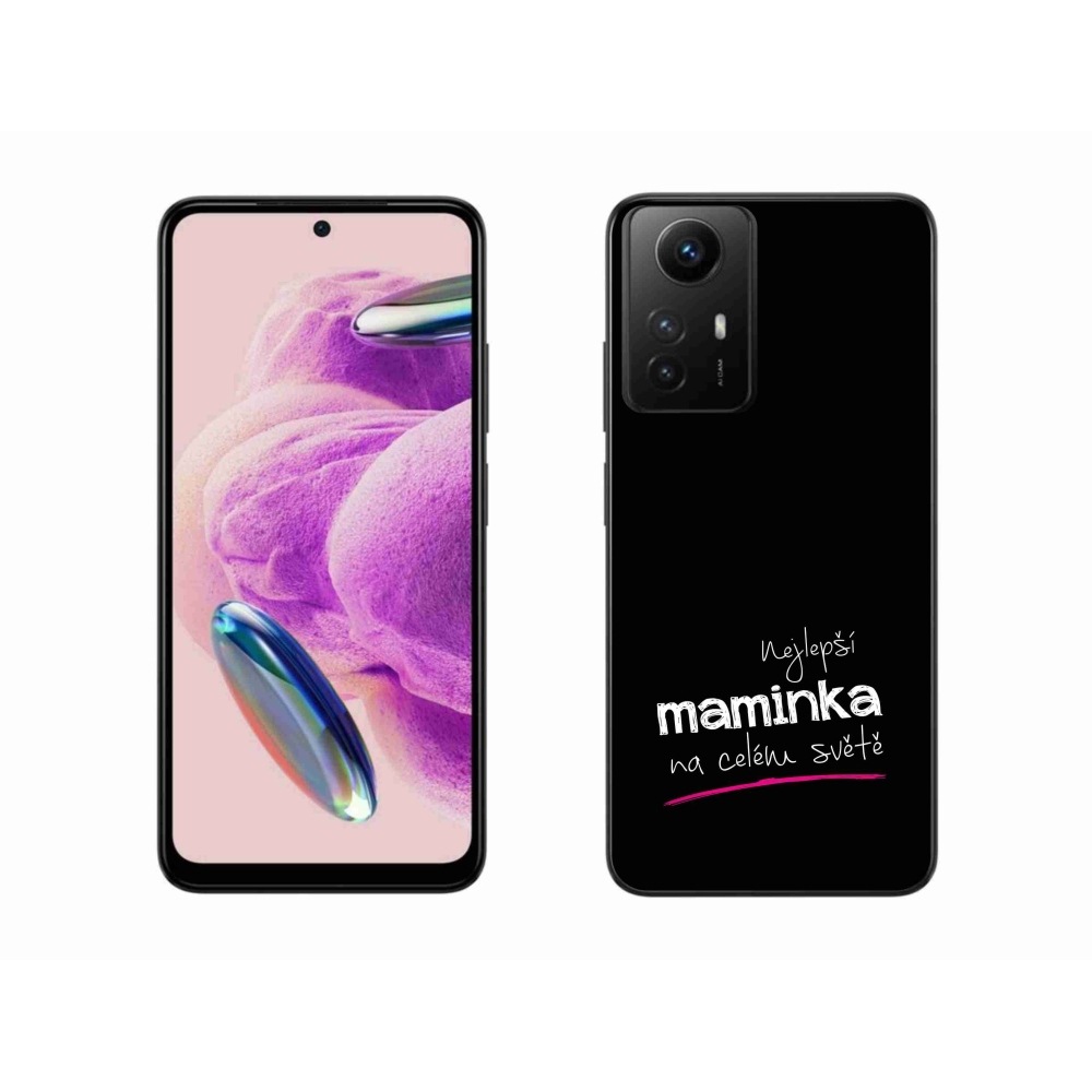 Gelový kryt mmCase na Xiaomi Redmi Note 12S - nejlepší maminka 4 černé pozadí