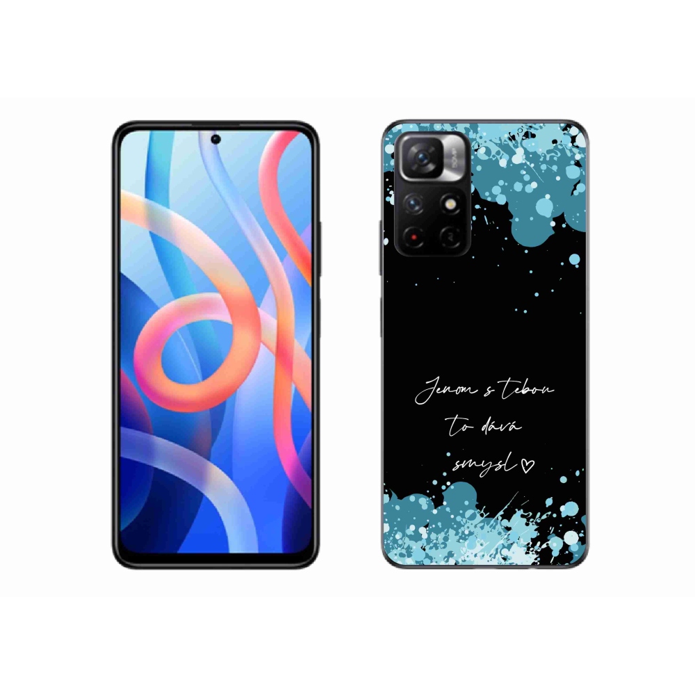 Gelový kryt mmCase na Xiaomi Redmi Note 11S 5G - zamilovaný text černé pozadí