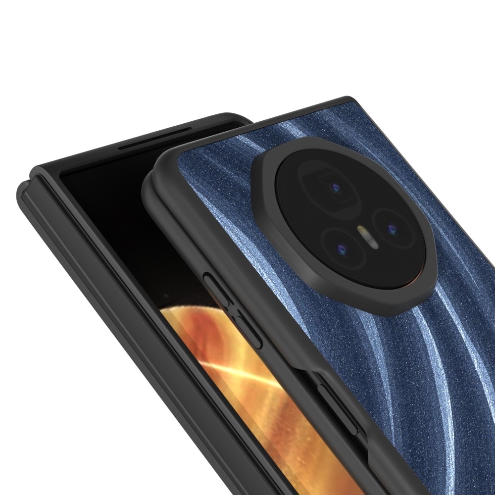 Milky Way plastový obal s umělou kůží na Honor Magic V3 - modrý