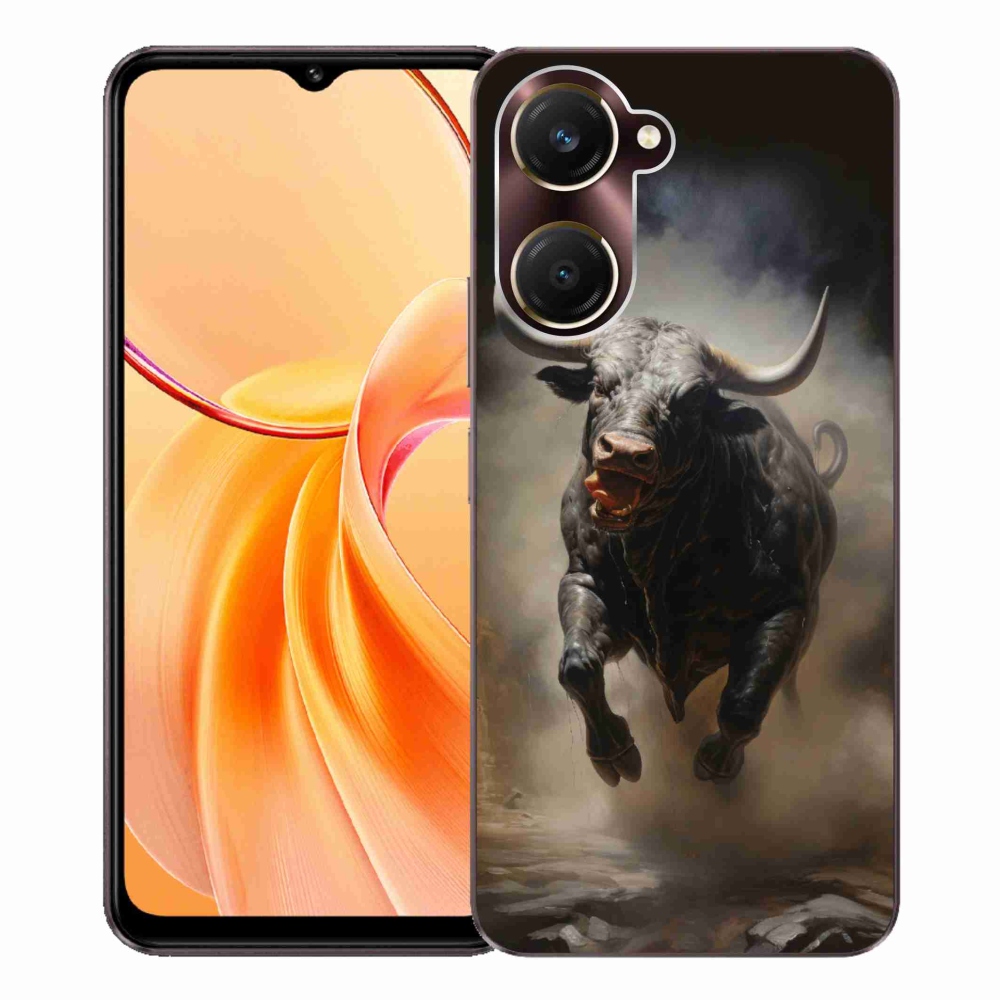 Gelový kryt mmCase na Vivo Y28s 5G - rozzuřený býk