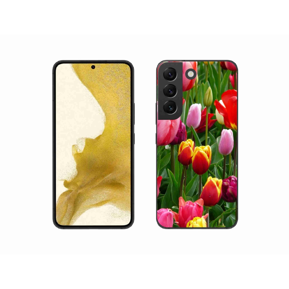 Gelový kryt mmCase na Samsung Galaxy S22 5G - tulipány