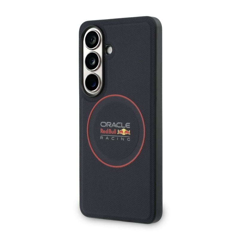 Red Bull PU Leather Meshed Red Ring Magnetic Zadní Kryt pro Samsung Galaxy S26 Navy