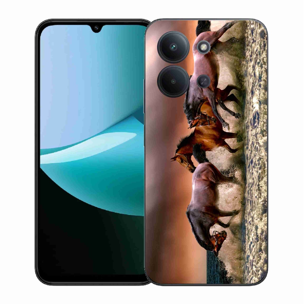 Gelový kryt mmCase na Xiaomi Redmi 15C 4G (171mm)/Poco C85 4G (171mm) - koně 1