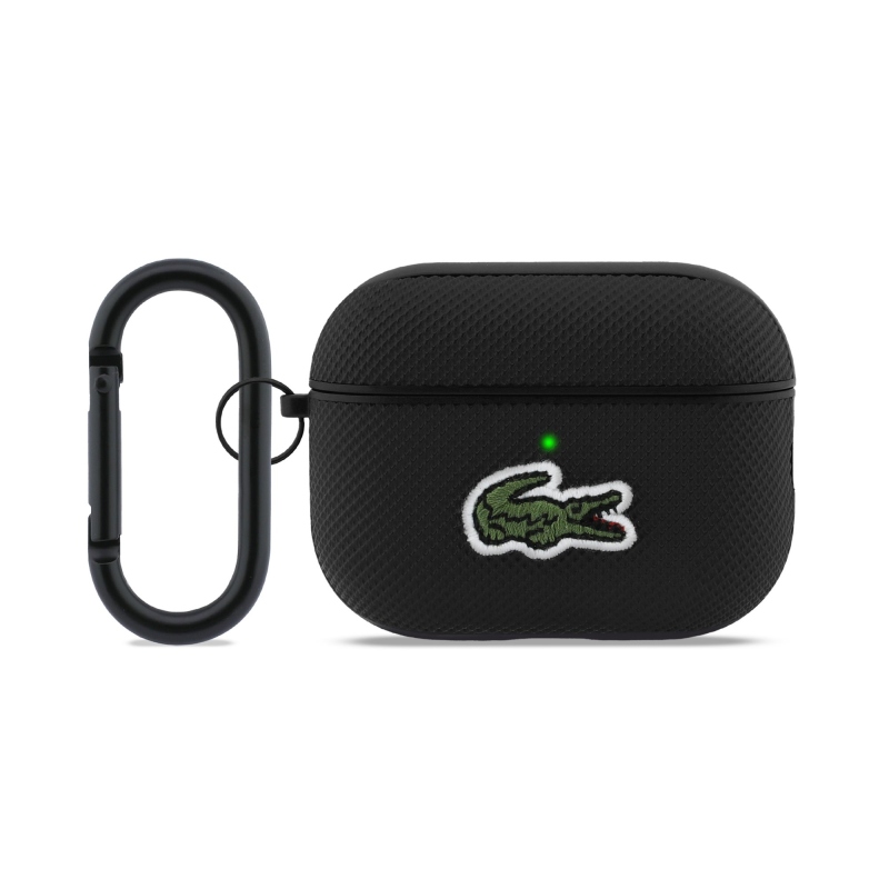 Lacoste Petit Pique Croc Logo Patch Pouzdro pro AirPods Pro 3 Black