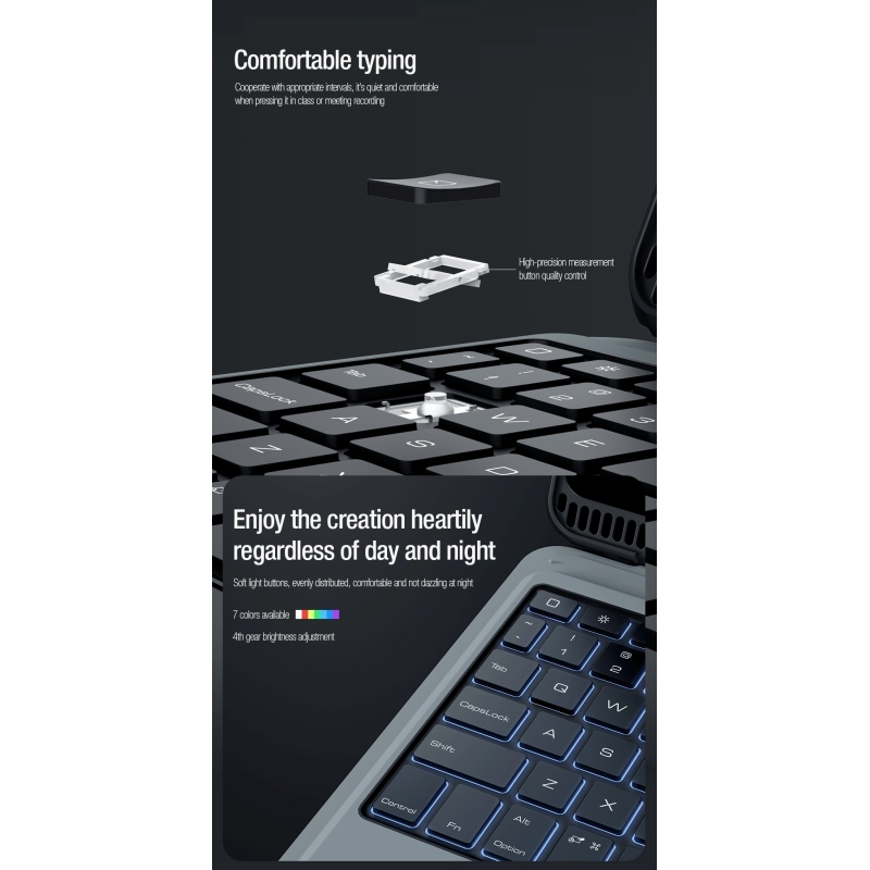 Nillkin Bumper Combo Keyboard Case (Backlit Version) pro iPad 10.2 2019/2020/2021 Black