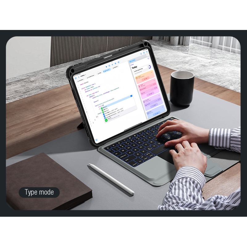 Nillkin Bumper Combo Keyboard Case (Backlit Version) pro iPad 10.9 2022 Black