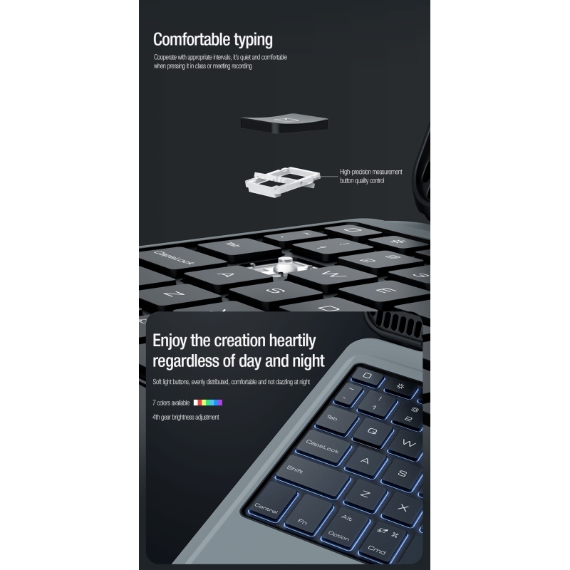 Nillkin Bumper Combo Keyboard Case (Backlit Version) pro iPad 10.9 2022 Black