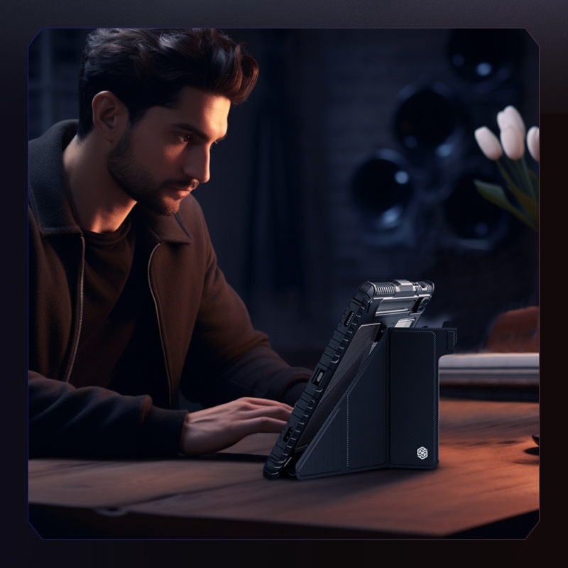 Nillkin Bumper PRO Protective Stand Case Multi-angle pro Samsung Galaxy Tab S9 Sapphire Blue