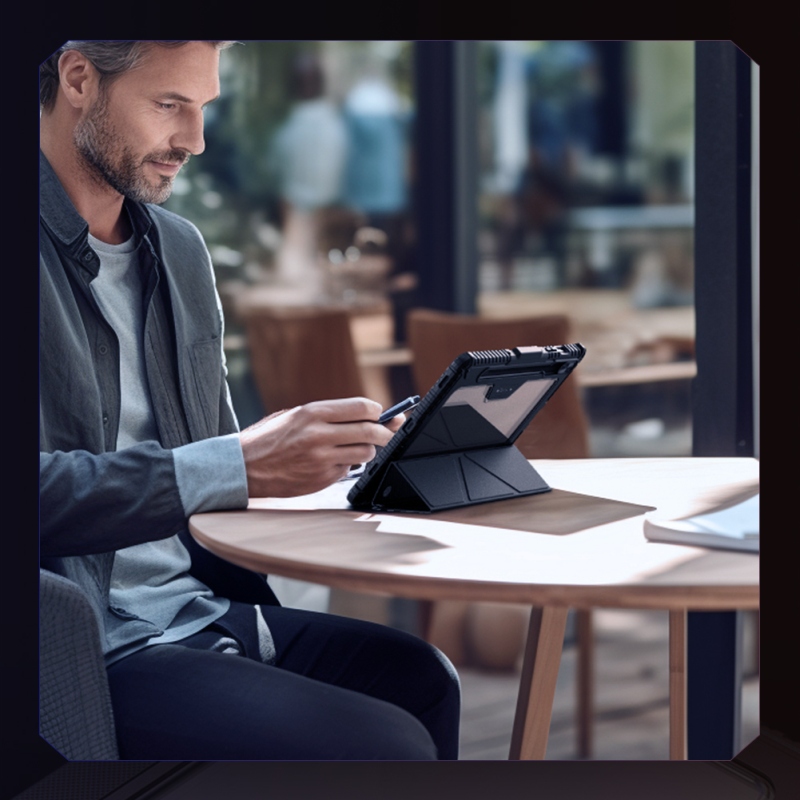 Nillkin Bumper PRO Protective Stand Case Multi-angle pro Samsung Galaxy Tab S9 Sapphire Blue