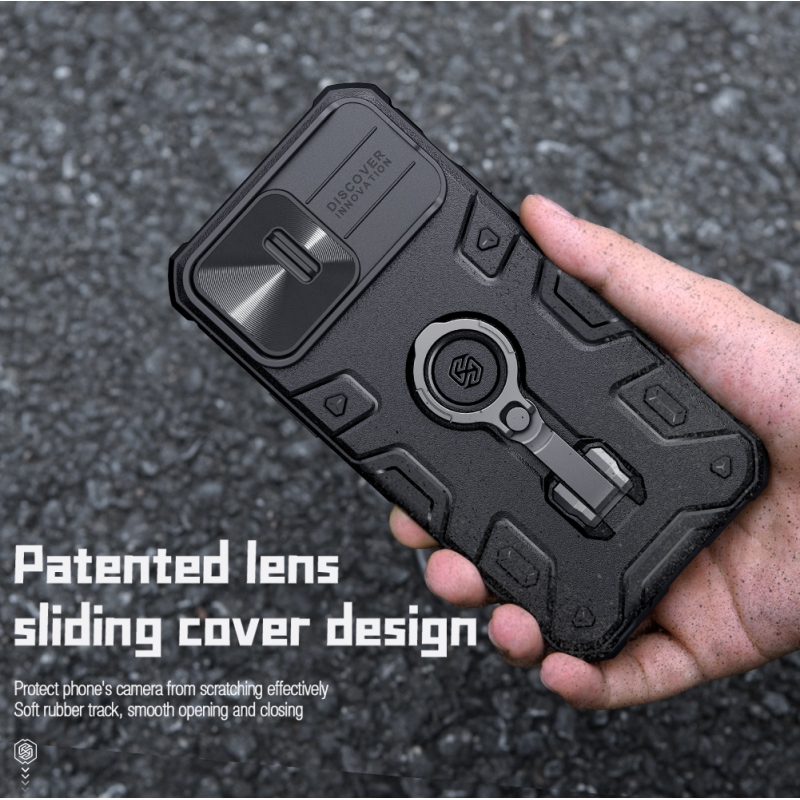 Nillkin CamShield Armor PRO Zadní Kryt pro Apple iPhone 14 Pro Dark Green