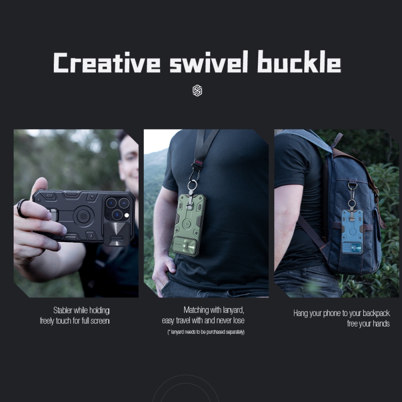 Nillkin CamShield Armor PRO Zadní Kryt pro Apple iPhone 14 Pro Dark Green