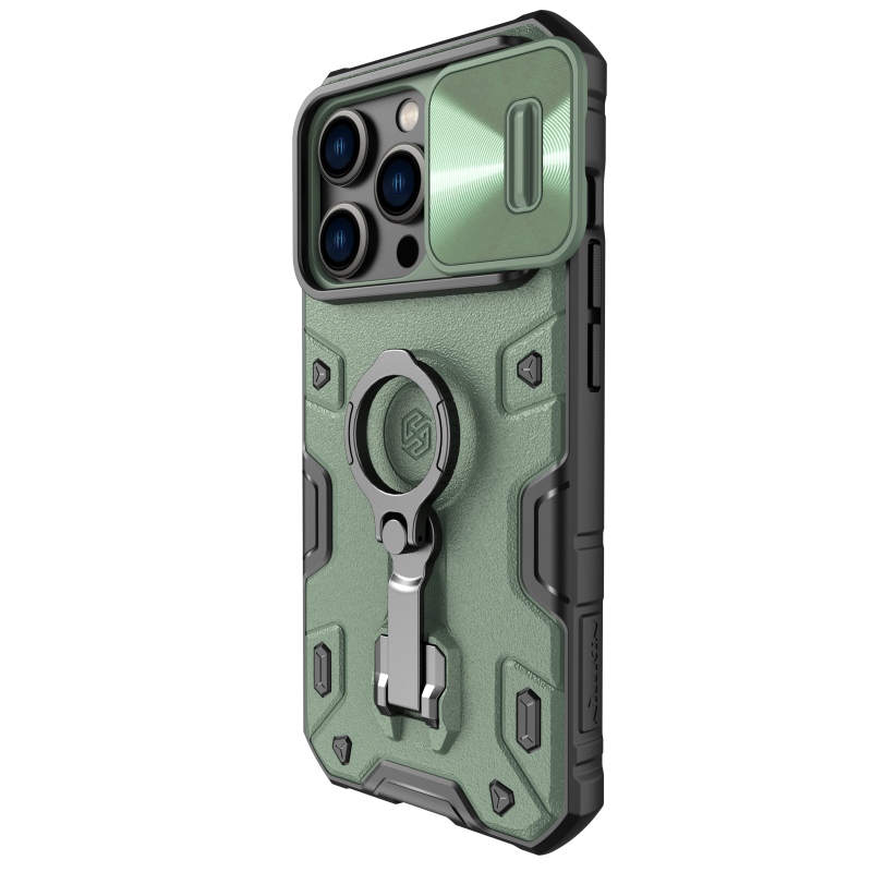 Nillkin CamShield Armor PRO Zadní Kryt pro Apple iPhone 14 Pro Dark Green