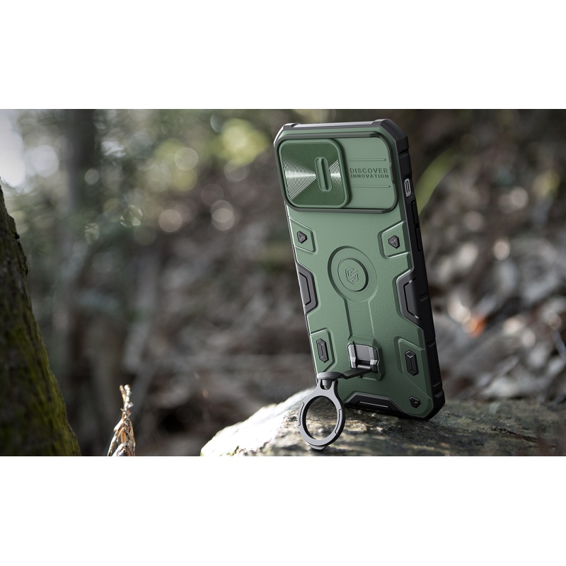 Nillkin CamShield Armor PRO Zadní Kryt pro Apple iPhone 14 Pro Dark Green