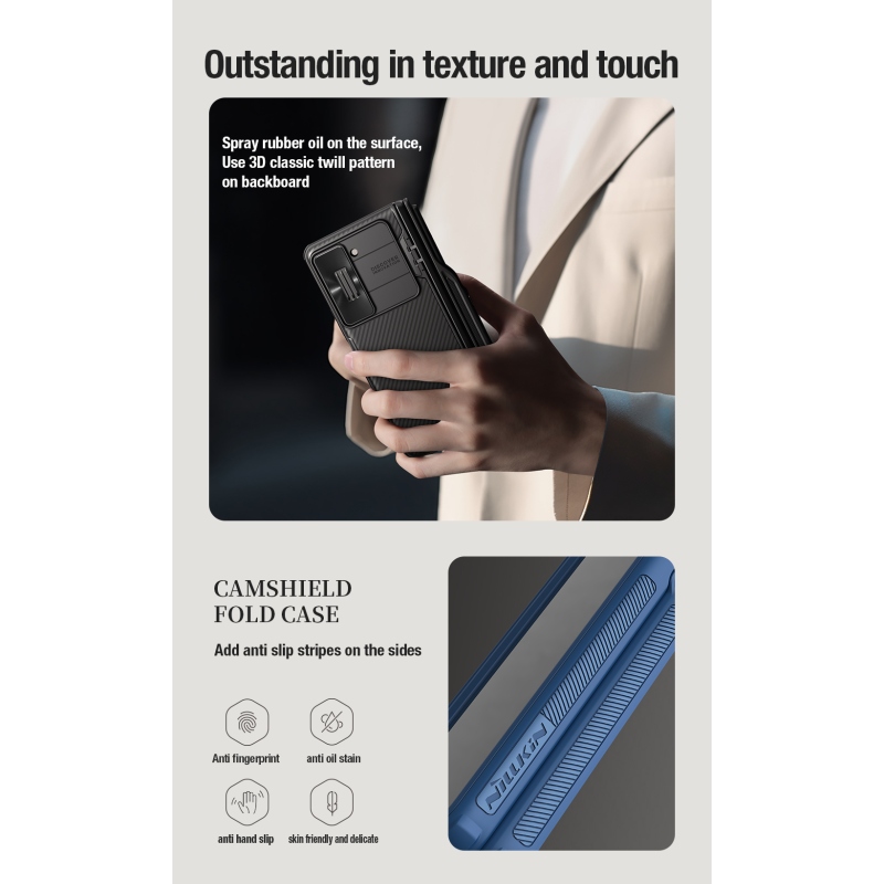 Nillkin CamShield FOLD Slot+Stand Zadní Kryt pro Samsung Galaxy Z Fold 5 Black