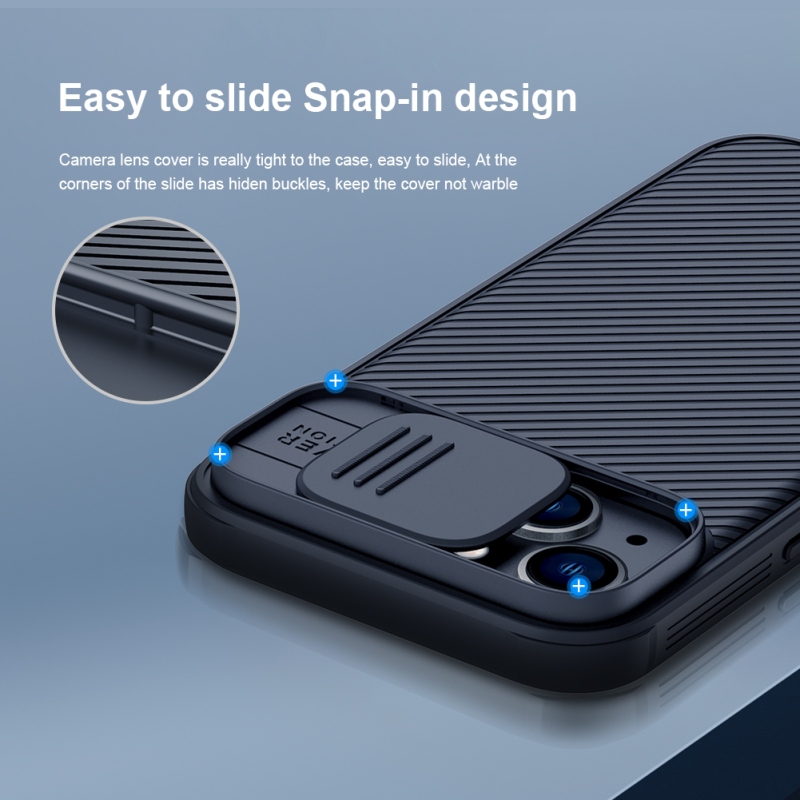 Nillkin CamShield PRO Magnetic Zadní Kryt pro Apple iPhone 13/14 Blue