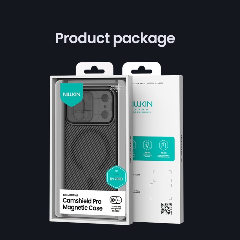 Nillkin CamShield PRO Magnetic Zadní Kryt pro Apple iPhone 17 Pro Transparent Black