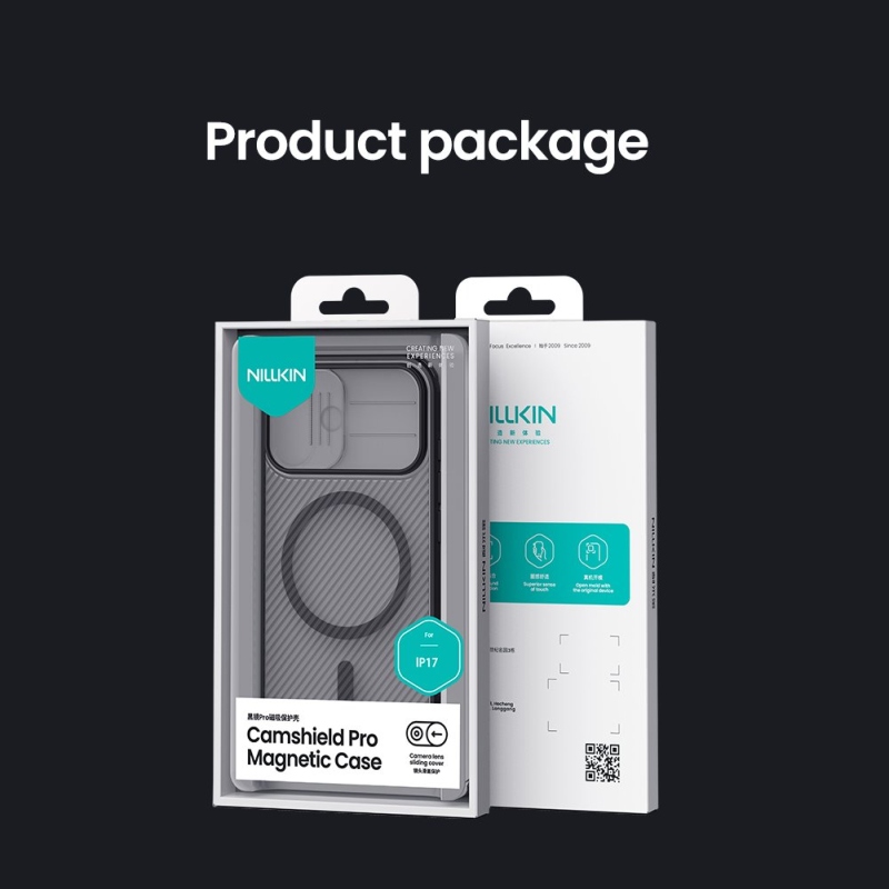 Nillkin CamShield PRO Magnetic Zadní Kryt pro Apple iPhone 17 Transparent Black