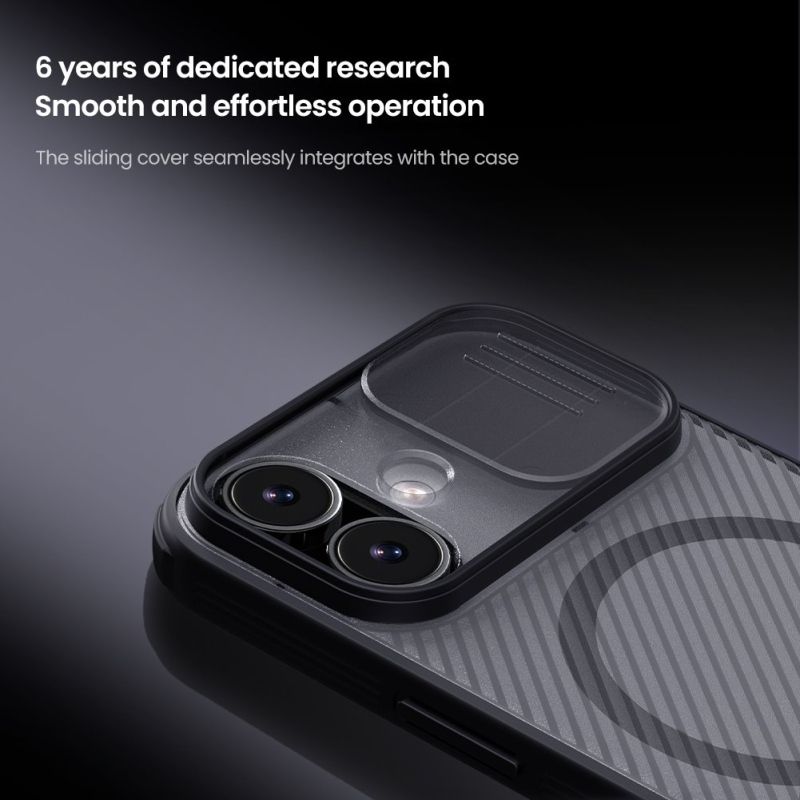 Nillkin CamShield PRO Magnetic Zadní Kryt pro Apple iPhone 17 Transparent Black