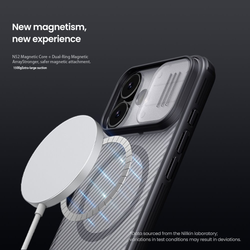Nillkin CamShield PRO Magnetic Zadní Kryt pro Apple iPhone 17 Transparent Black