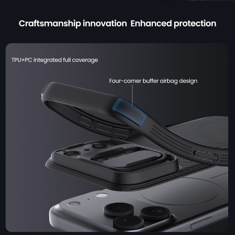 Nillkin CamShield PRO Zadní Kryt pro Apple iPhone 17 Pro Max Titanium Gray