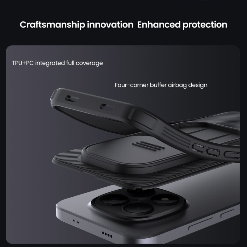 Nillkin CamShield PRO Zadní Kryt pro Xiaomi Redmi Note 15 Pro 5G Black