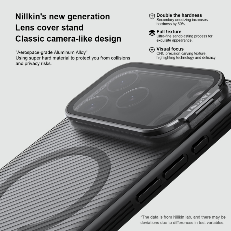 Nillkin CamShield Prop Magnetic Zadní Kryt pro Apple iPhone 17 Pro Max Transparent Black