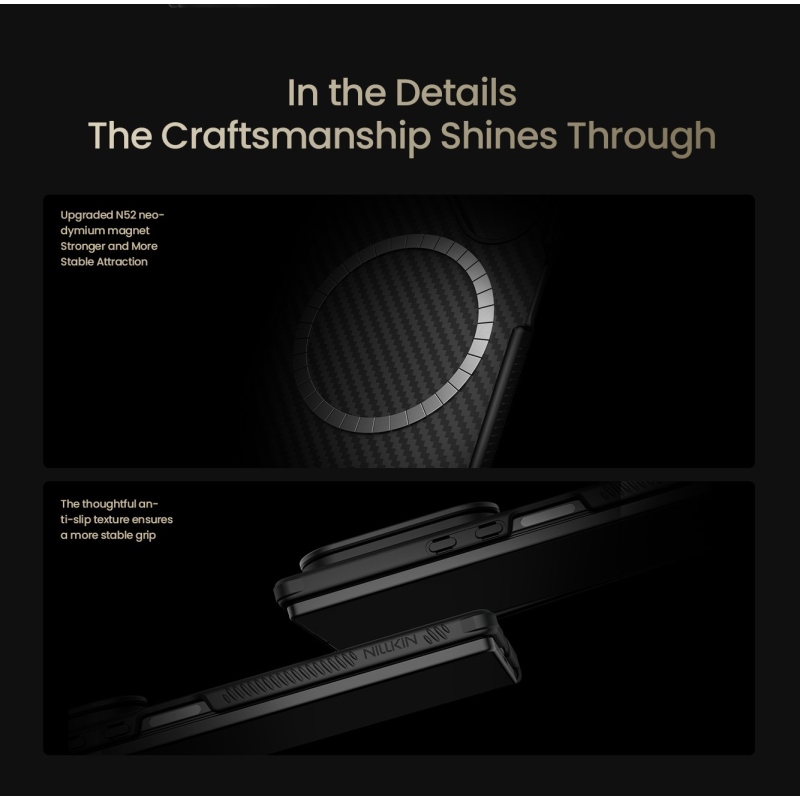 Nillkin CarboProp Aramid Magnetic Pen Slot Zadní Kryt pro Samsung Galaxy Z Fold 7 Black