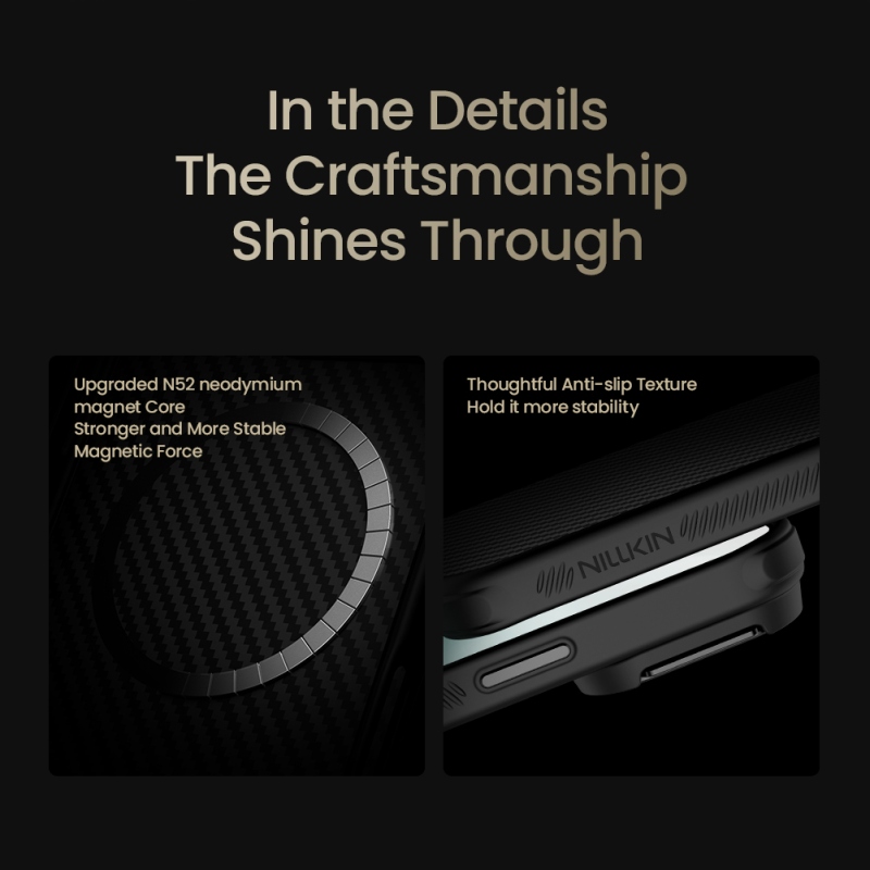 Nillkin CarboProp Aramid Magnetic Zadní Kryt pro Apple iPhone 17 Pro Black