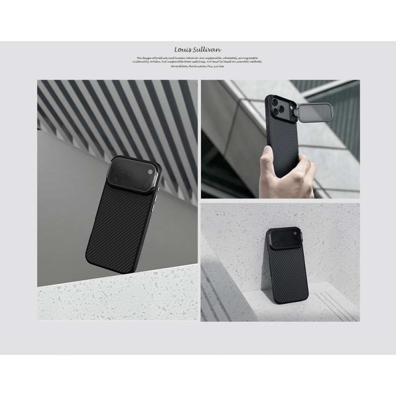 Nillkin CarboProp Aramid Magnetic Zadní Kryt pro Apple iPhone 17 Pro Max Black